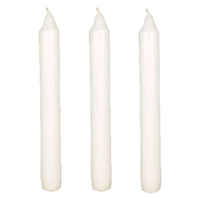 Kronelys, 24cm, 2,2cm, hvid, 9 timer, 100% stearin 100 stk