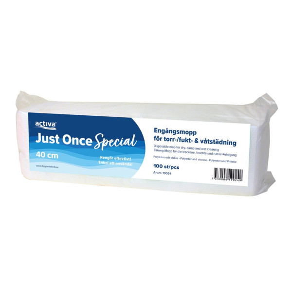 JustOnce Engangsmoppe SPECIAL 20x60 cm 100 stk