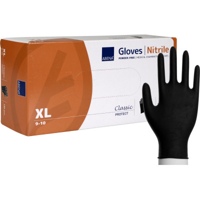 Nitrilhandske XL, Sort Pudderfri 180 stk