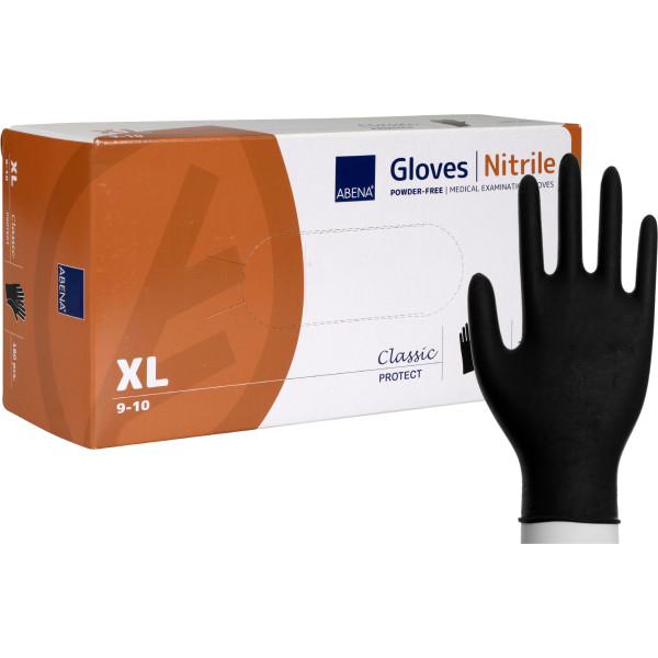 Nitrilhandske XL, Sort Pudderfri 180 stk