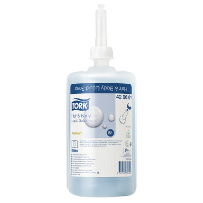 Tork Premium Flydende Sæbe Hår/Krop 1ltr