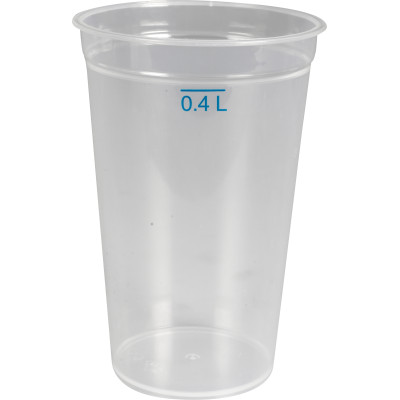 Flergangsdrikkeglas, Gastro, 13,2cm, Ø8,8cm,40/50cl, klar PP