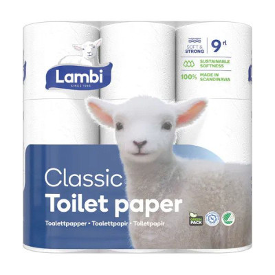 Toiletpapir Lambi 3 lag hvid 24 rl -Lang